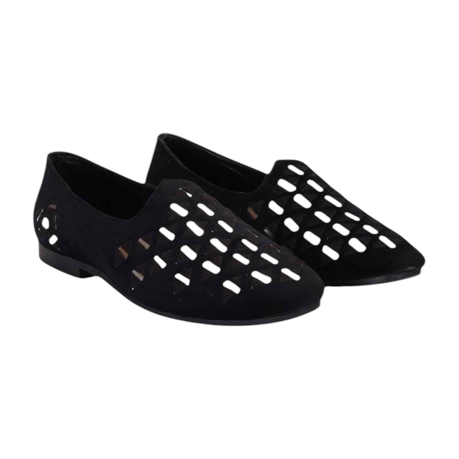 Men Black Ethnic Joothis Slip On
