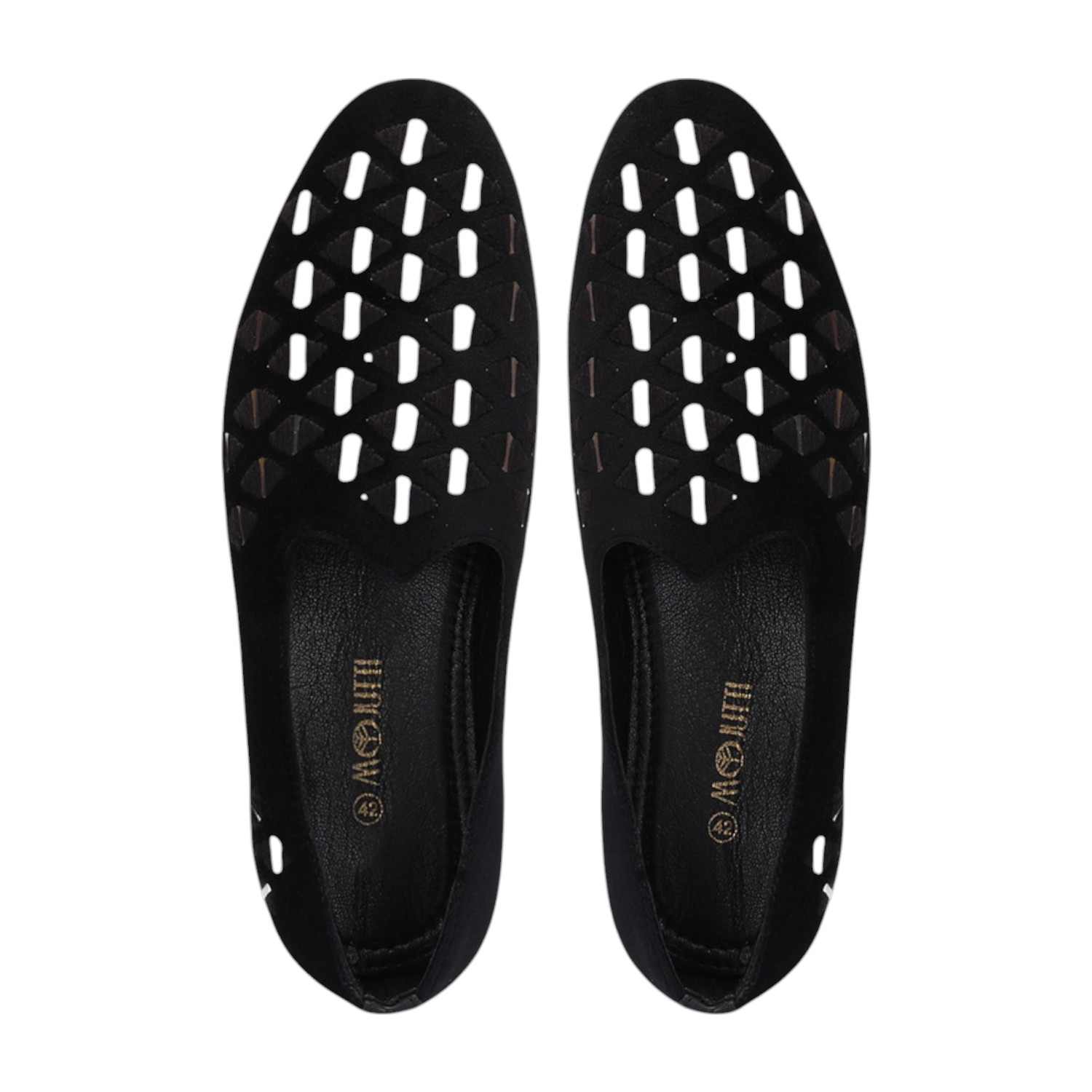 Men Black Ethnic Joothis Slip On