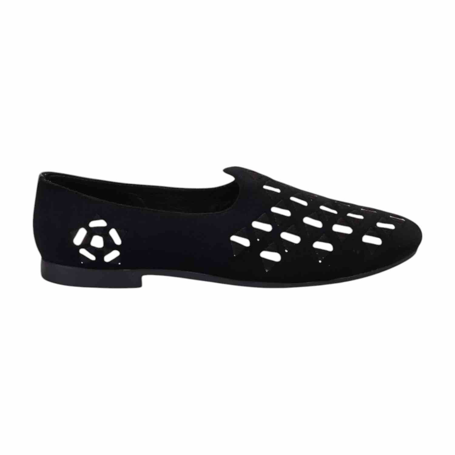 Men Black Ethnic Joothis Slip On