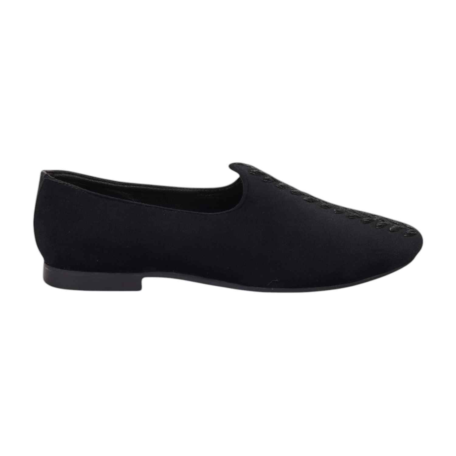 Men Black Ethnic Joothis Slip On