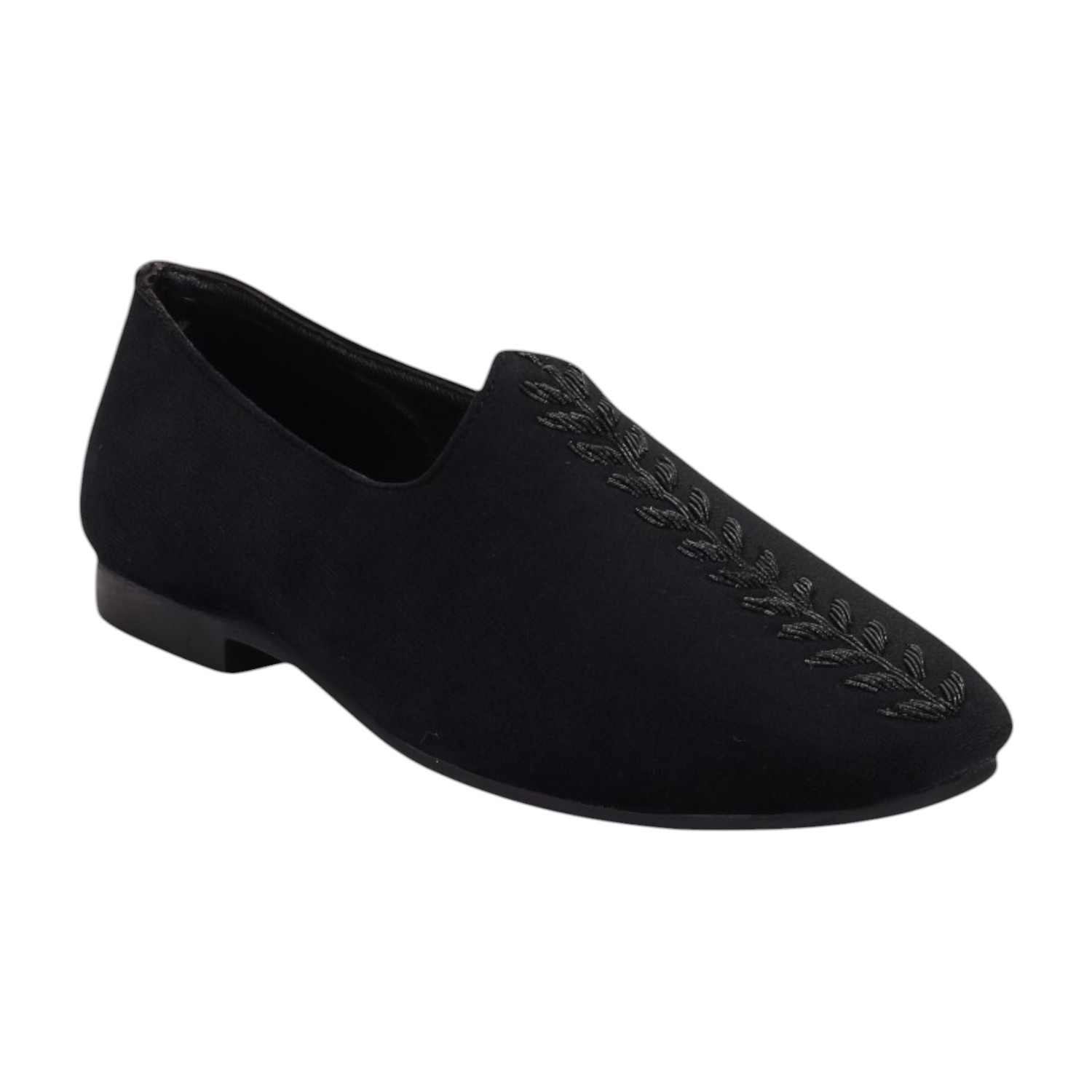 Men Black Ethnic Joothis Slip On