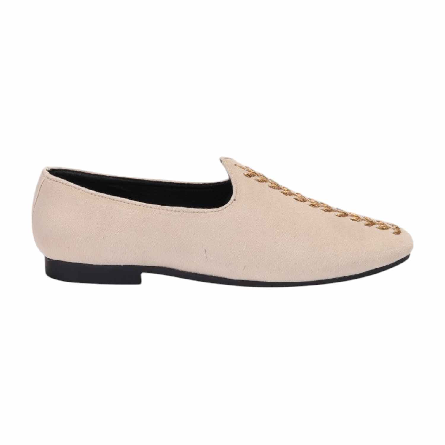 Men Cream Ethnic Joothis Slip On