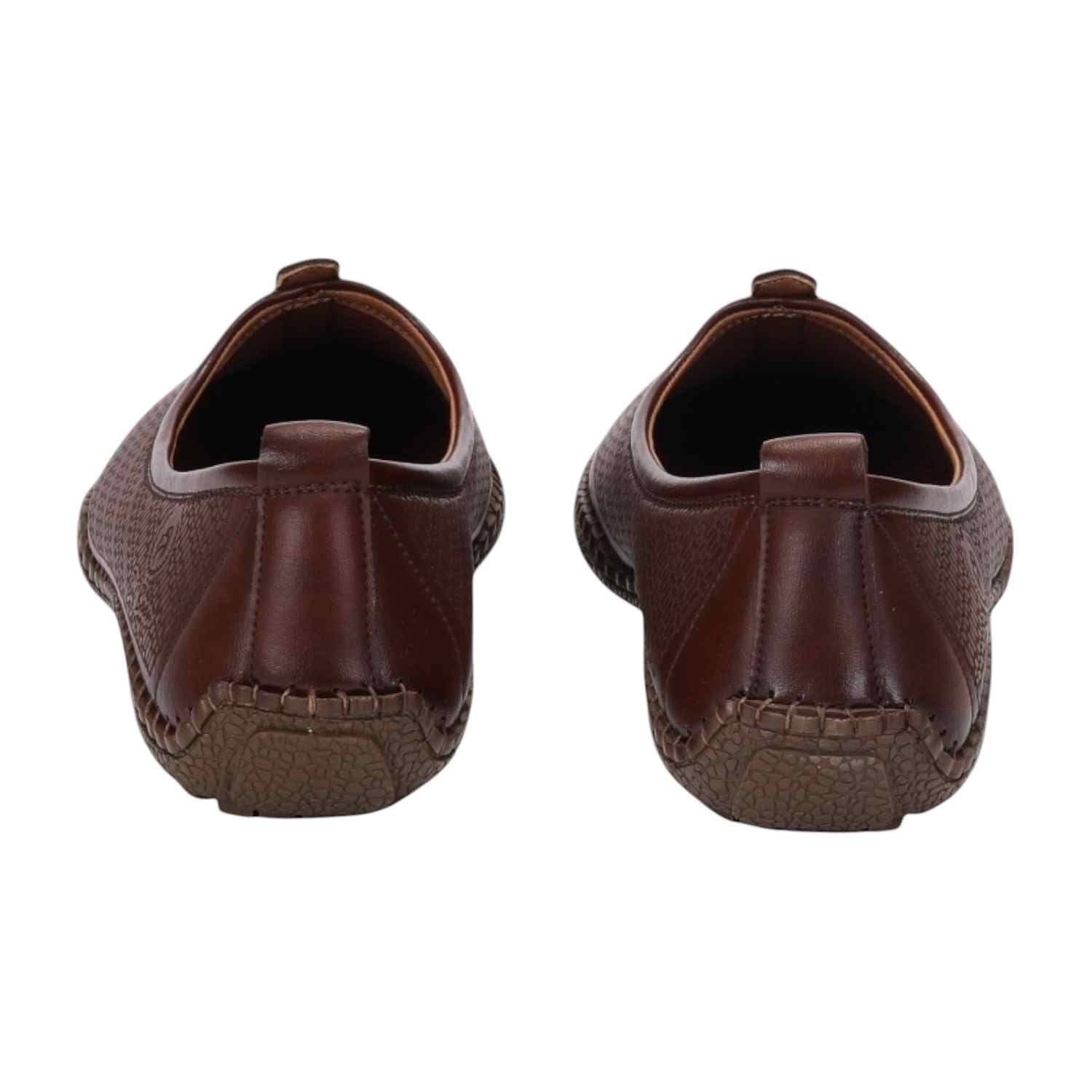 Men Brown Ethnic Joothis Slip On