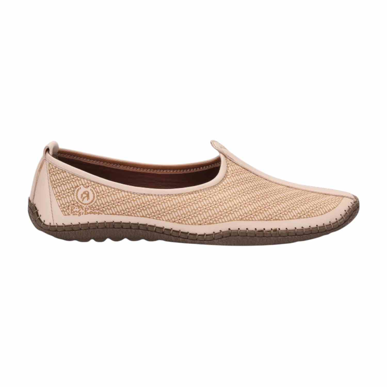 Men Cream Ethnic Joothis Slip On