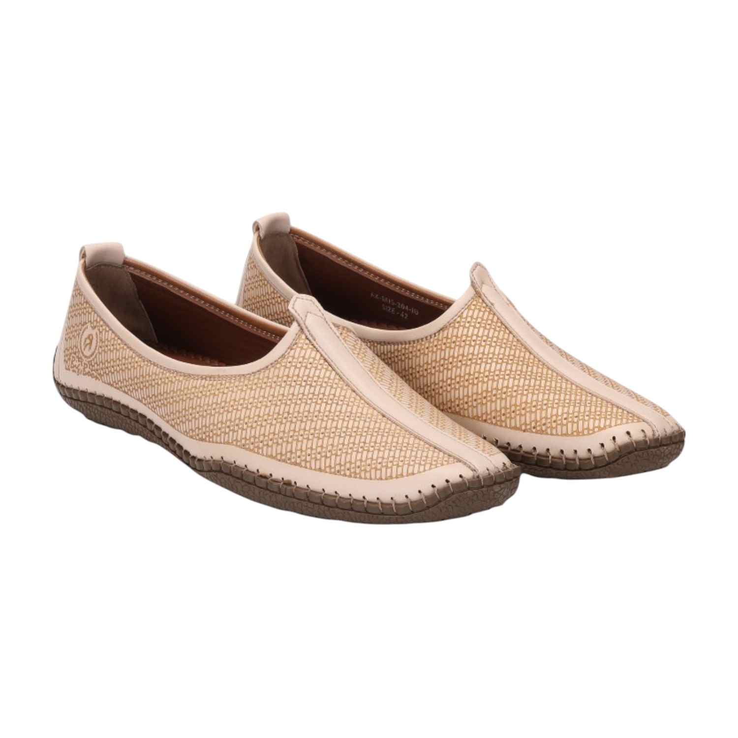 Men Cream Ethnic Joothis Slip On