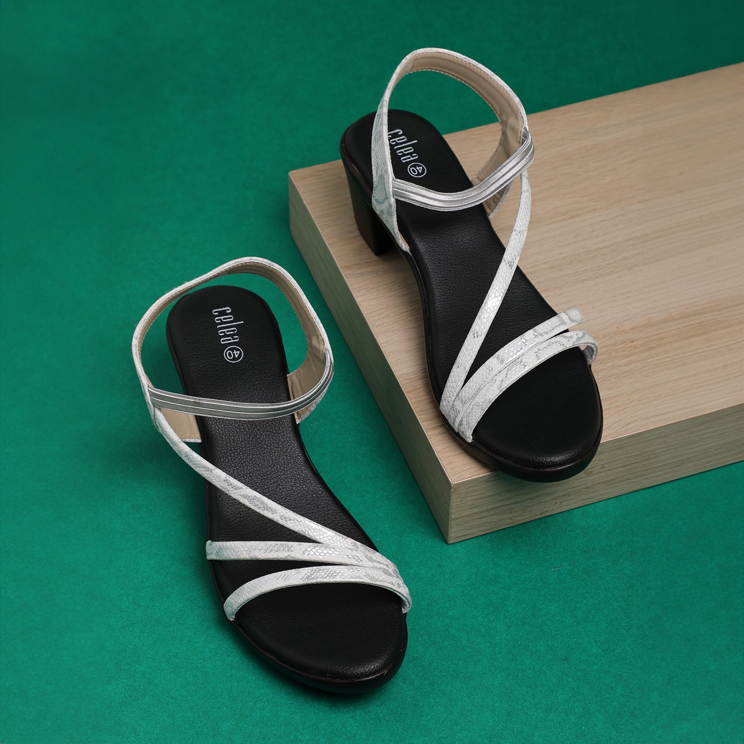Trendy Women Silver Heel Sandals