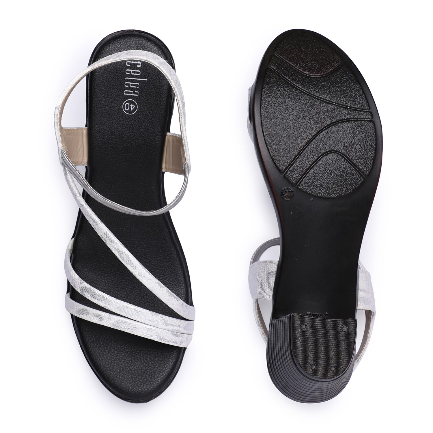 Trendy Women Silver Heel Sandals