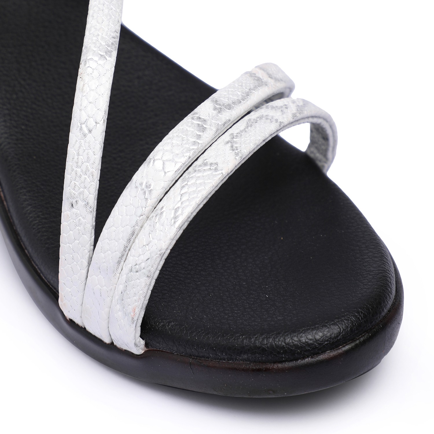 Trendy Women Silver Heel Sandals