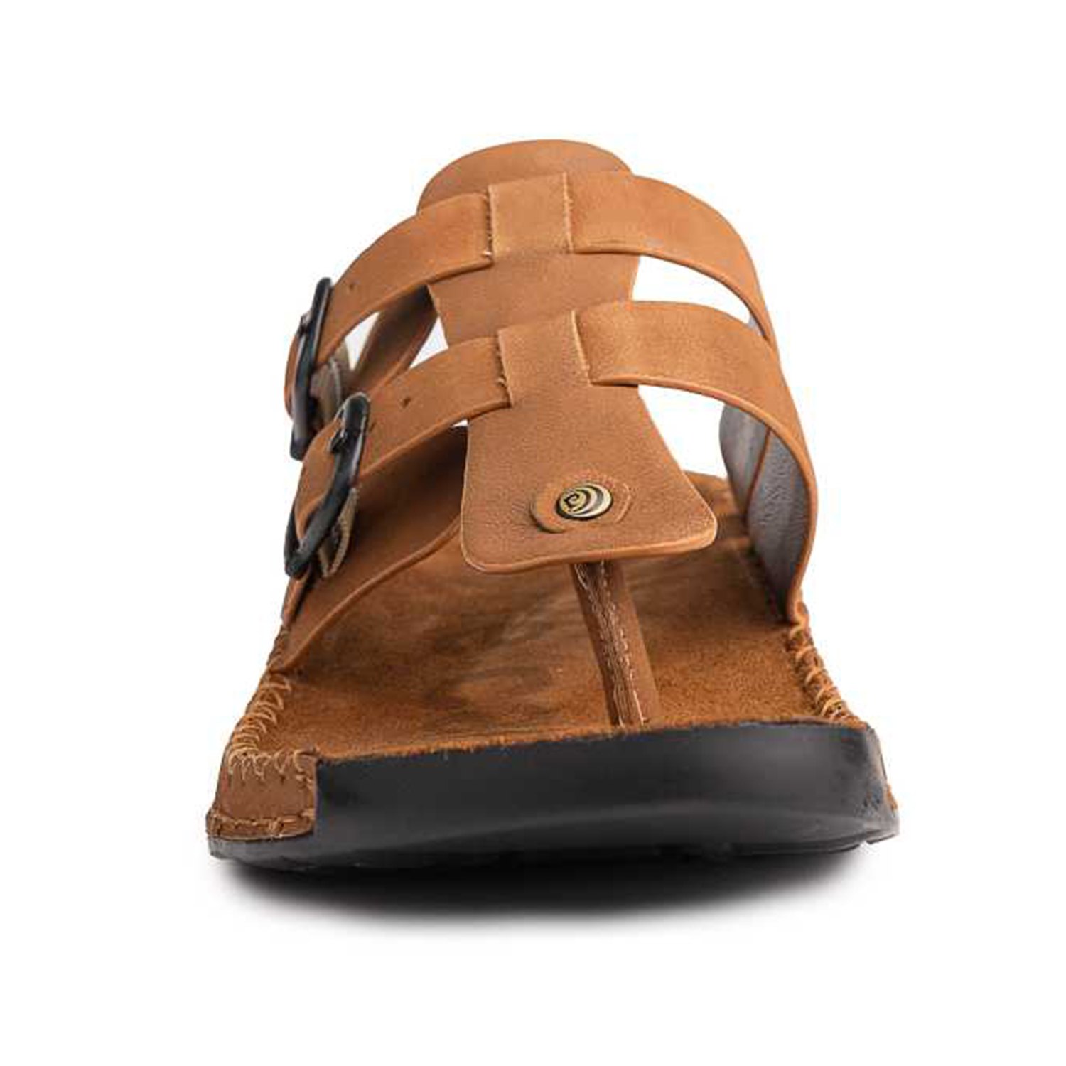 Men's leather Thong Camel
