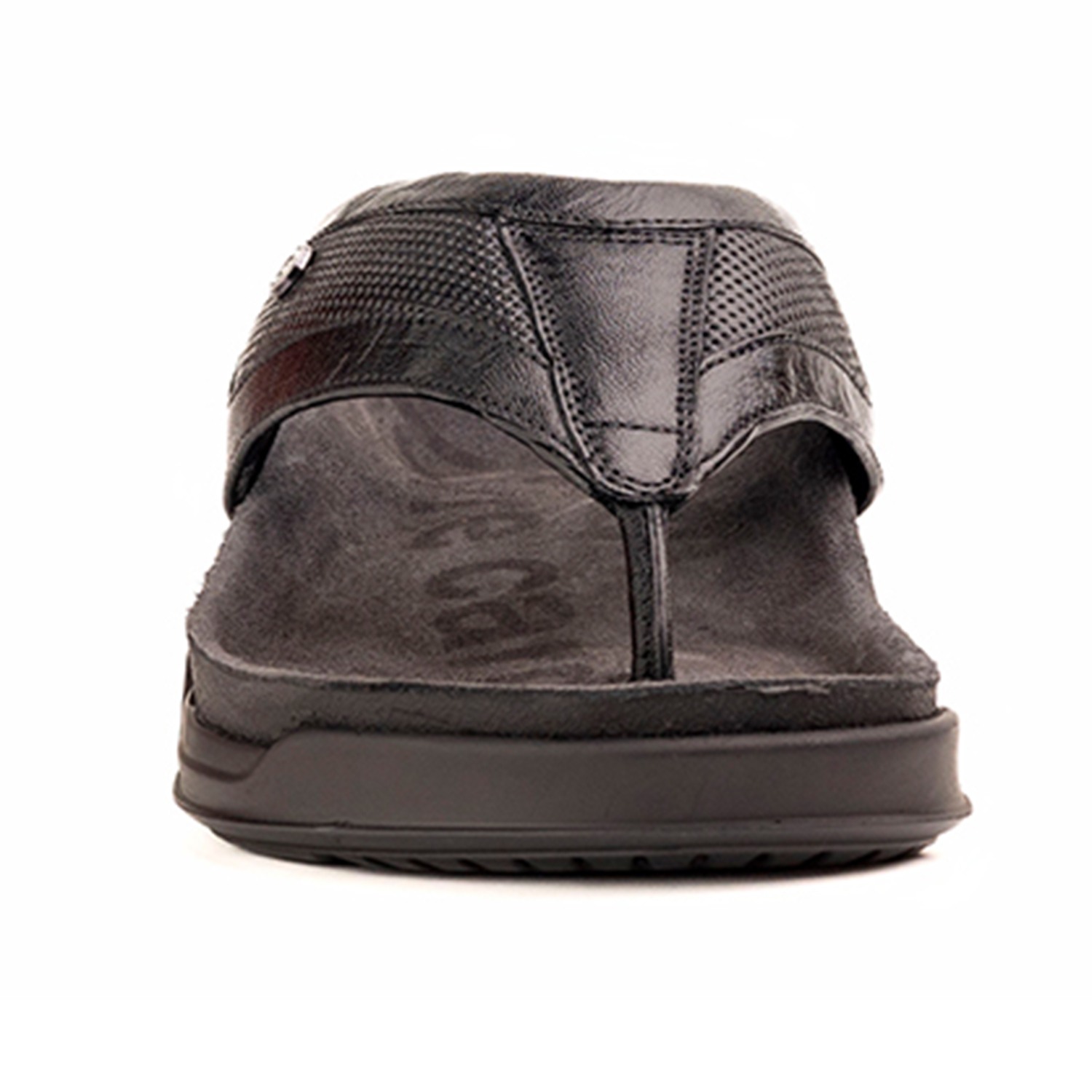 Pierre Cardin | Men's leather Thong Black|3