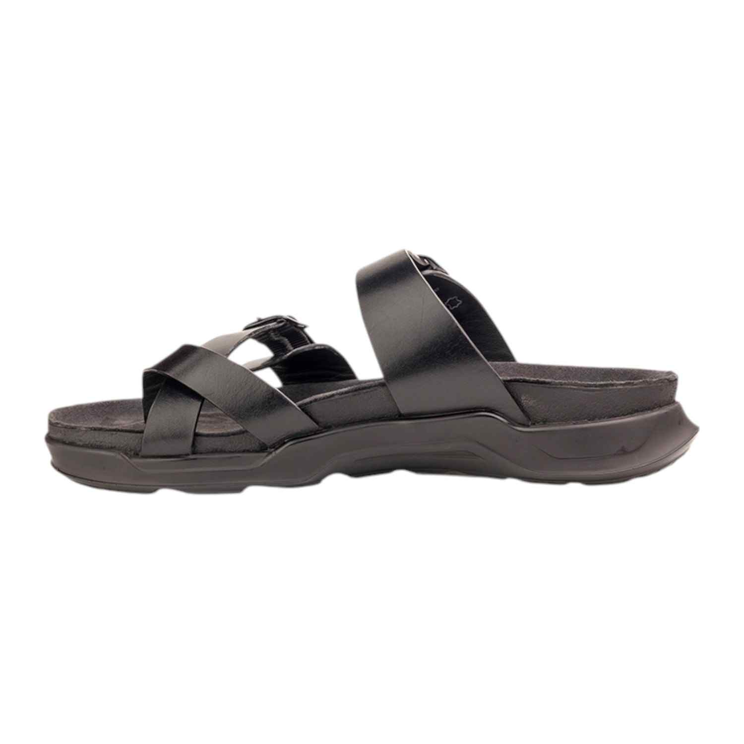 Mens Leather slipper Black