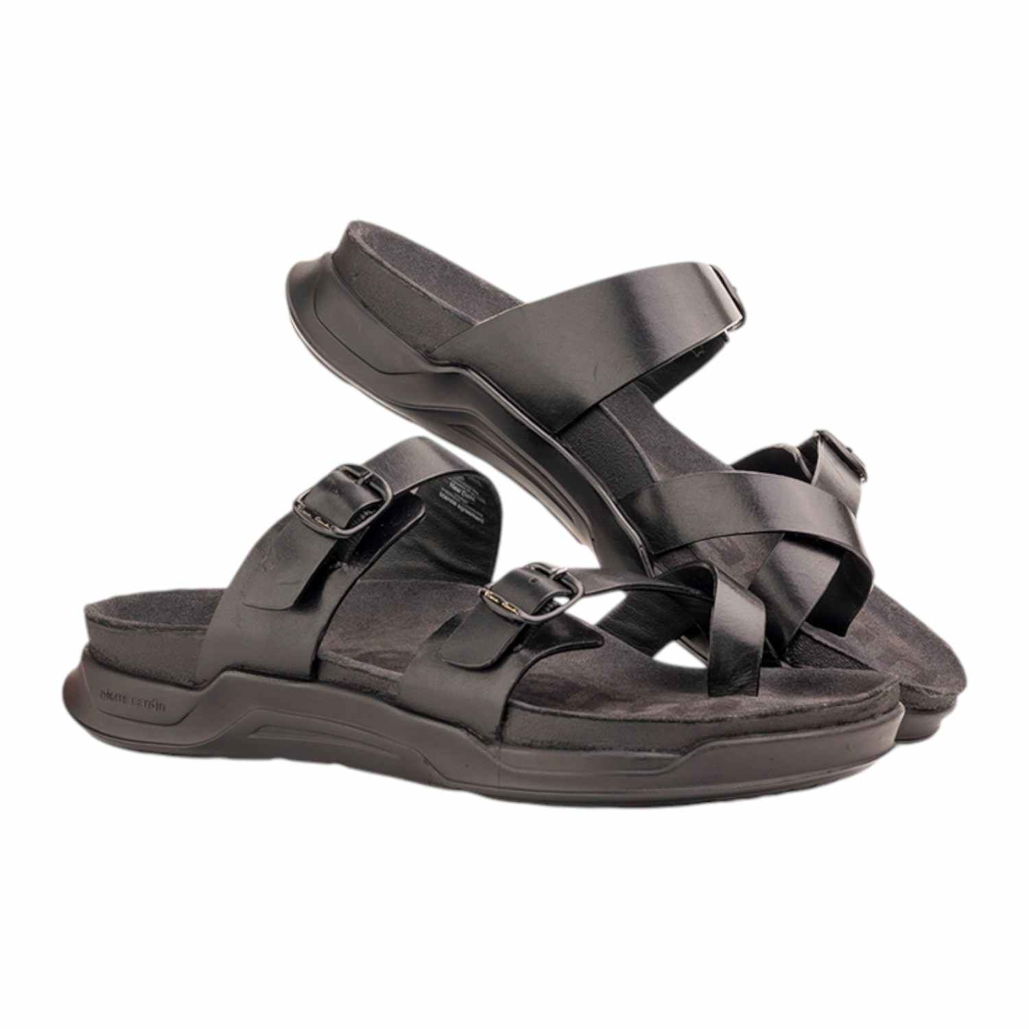 Mens Leather slipper Black