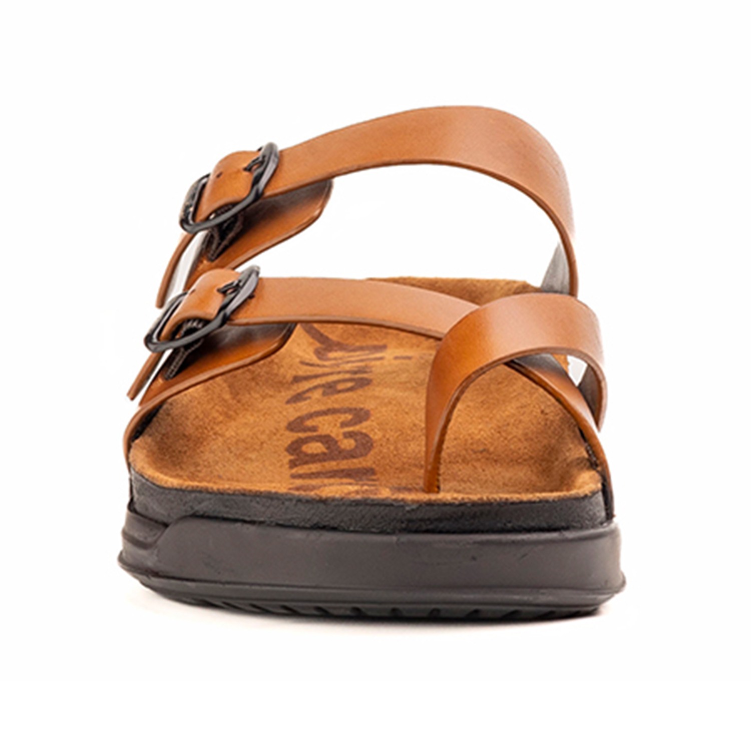 Mens Leather slipper Cognac