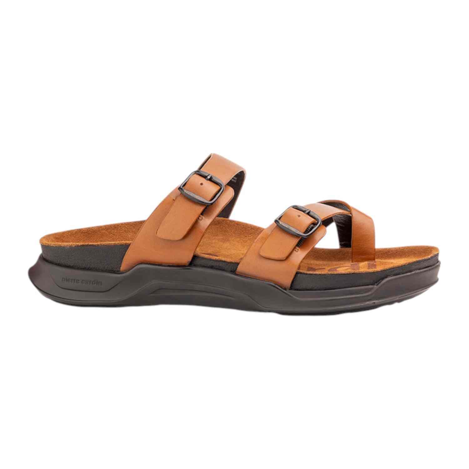 Mens Leather slipper Cognac