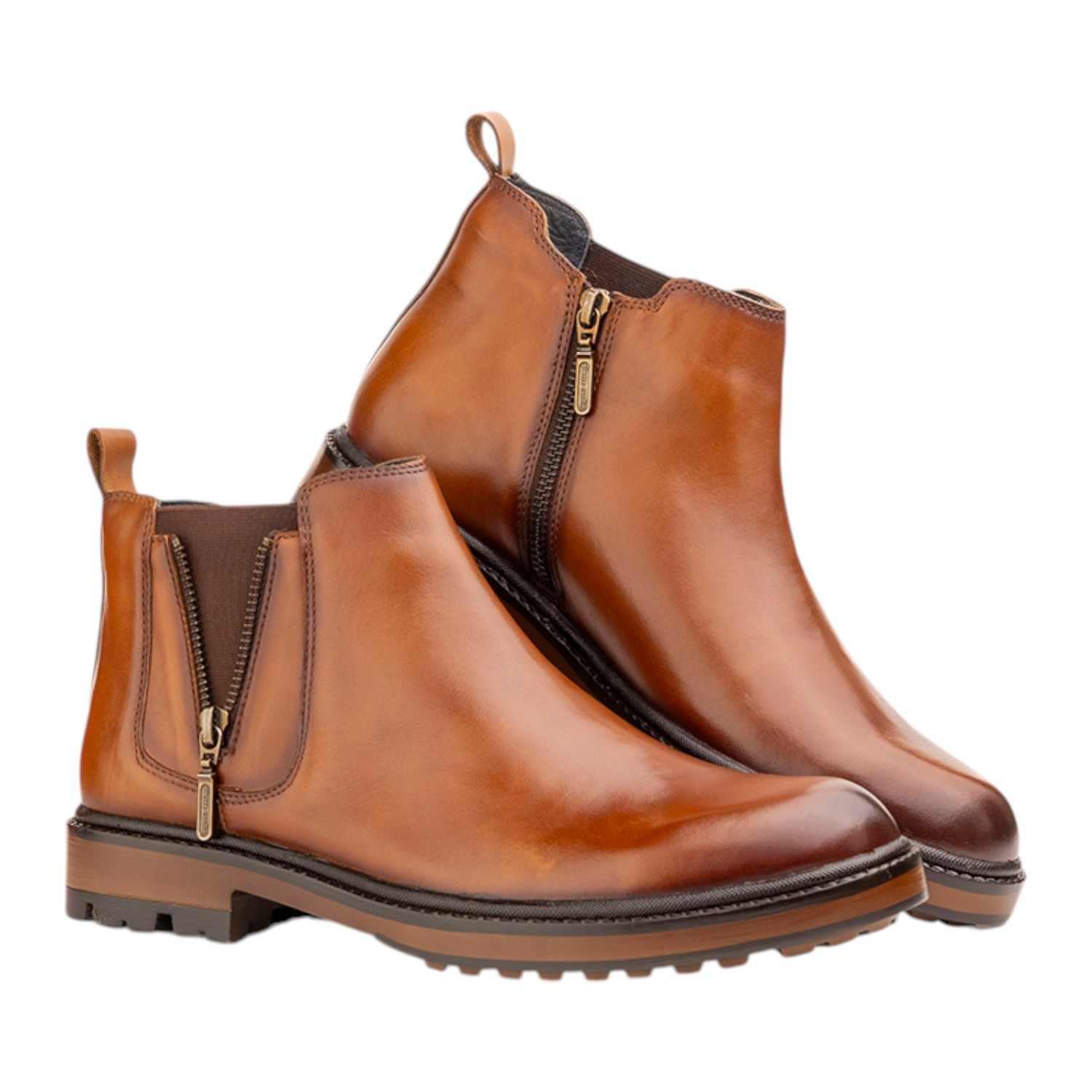 Mens Boot Slipon Cognac