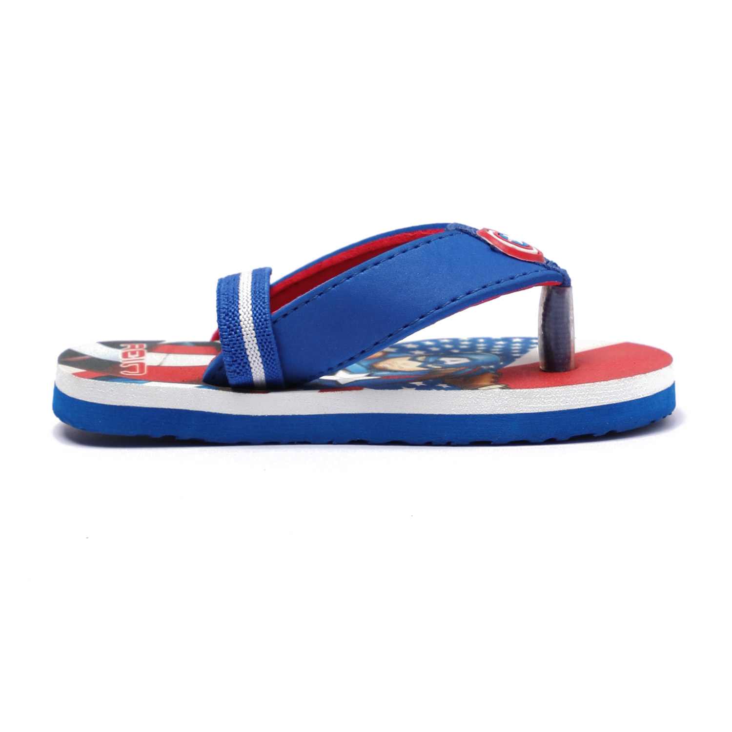 Captain America Printed Flip Flops – Blue For Boys (3-6 Yrs)