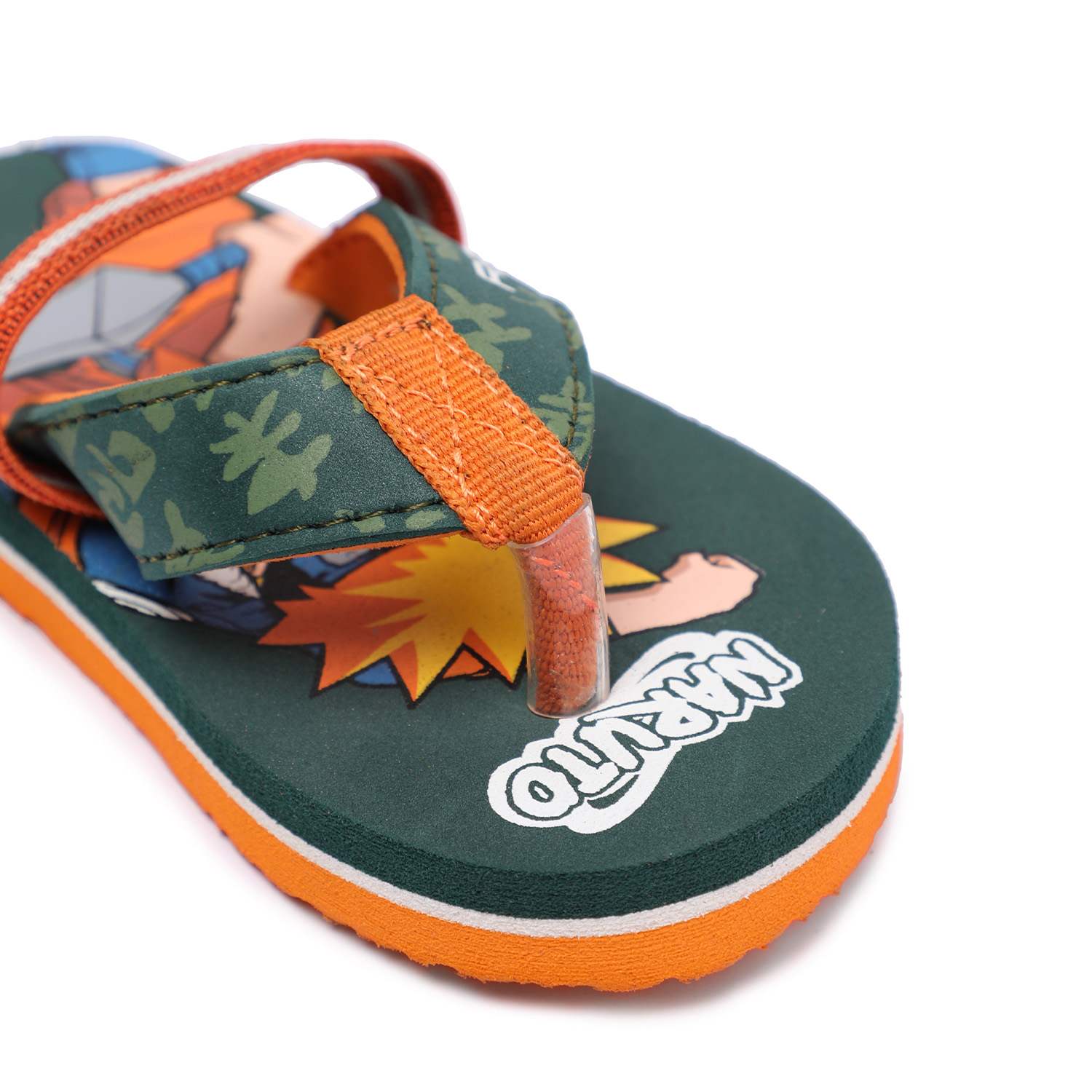 Green Naruto Themed Flipflops for Boys