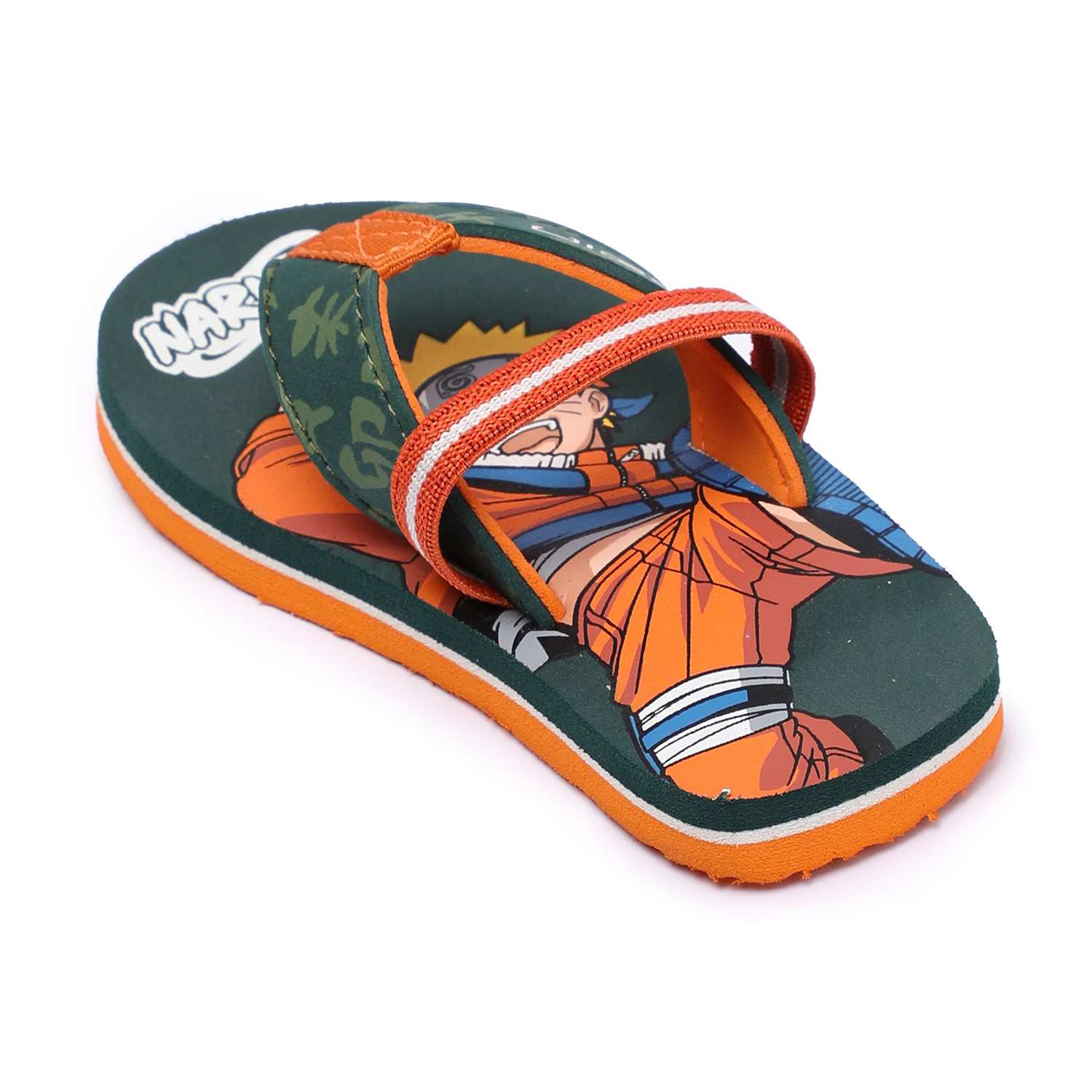 Green Naruto Themed Flipflops for Boys