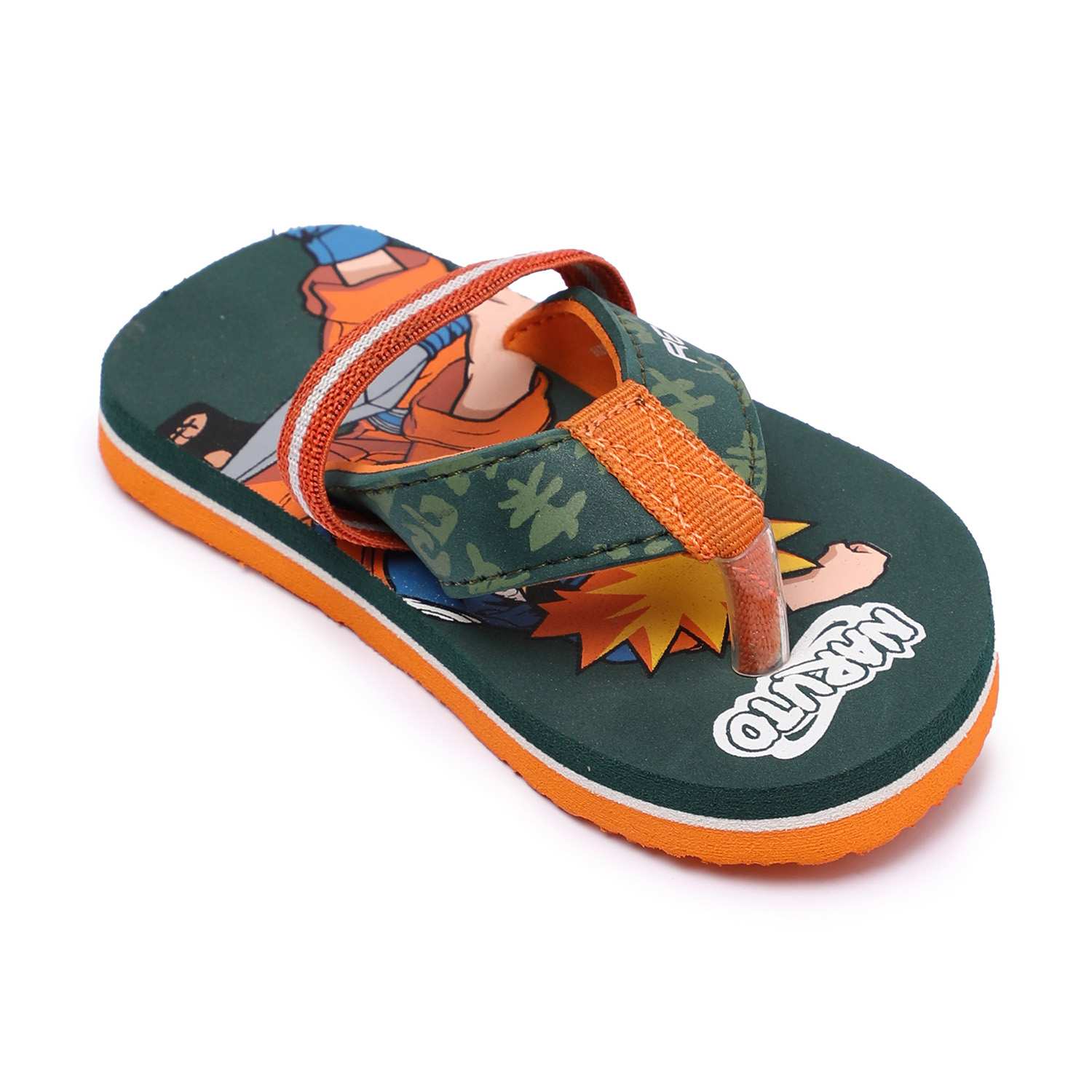 Green Naruto Themed Flipflops for Boys