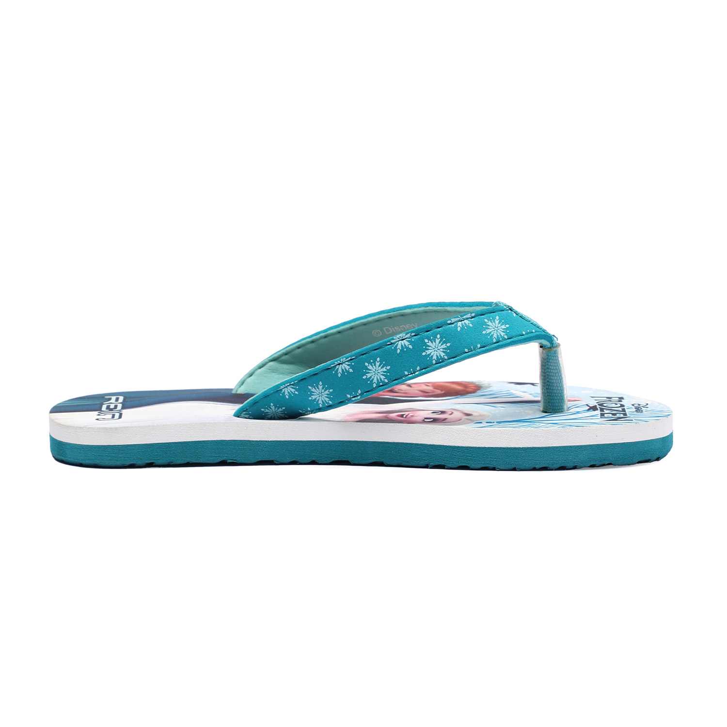 Sea Green Frozen Flip-Flops for Girls