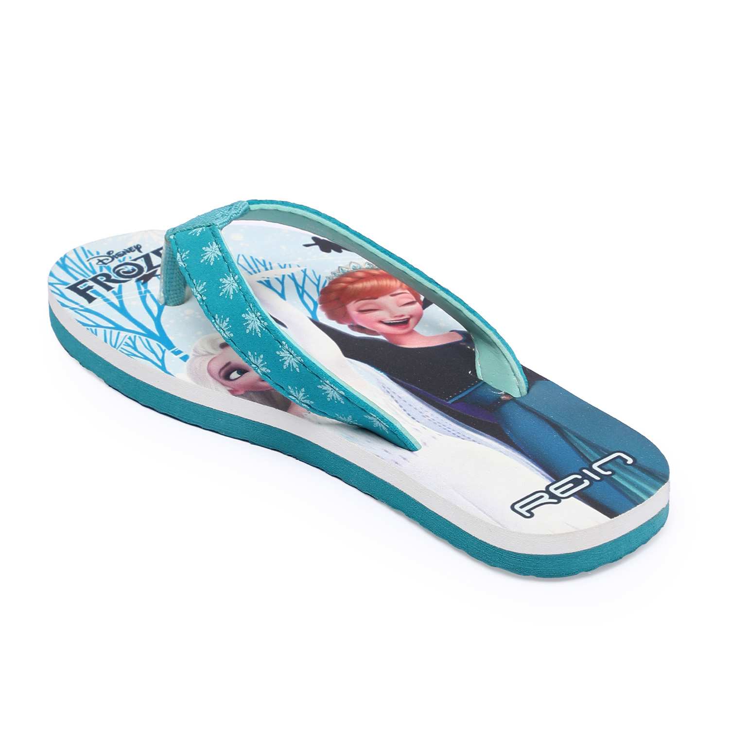 Sea Green Frozen Flip-Flops for Girls