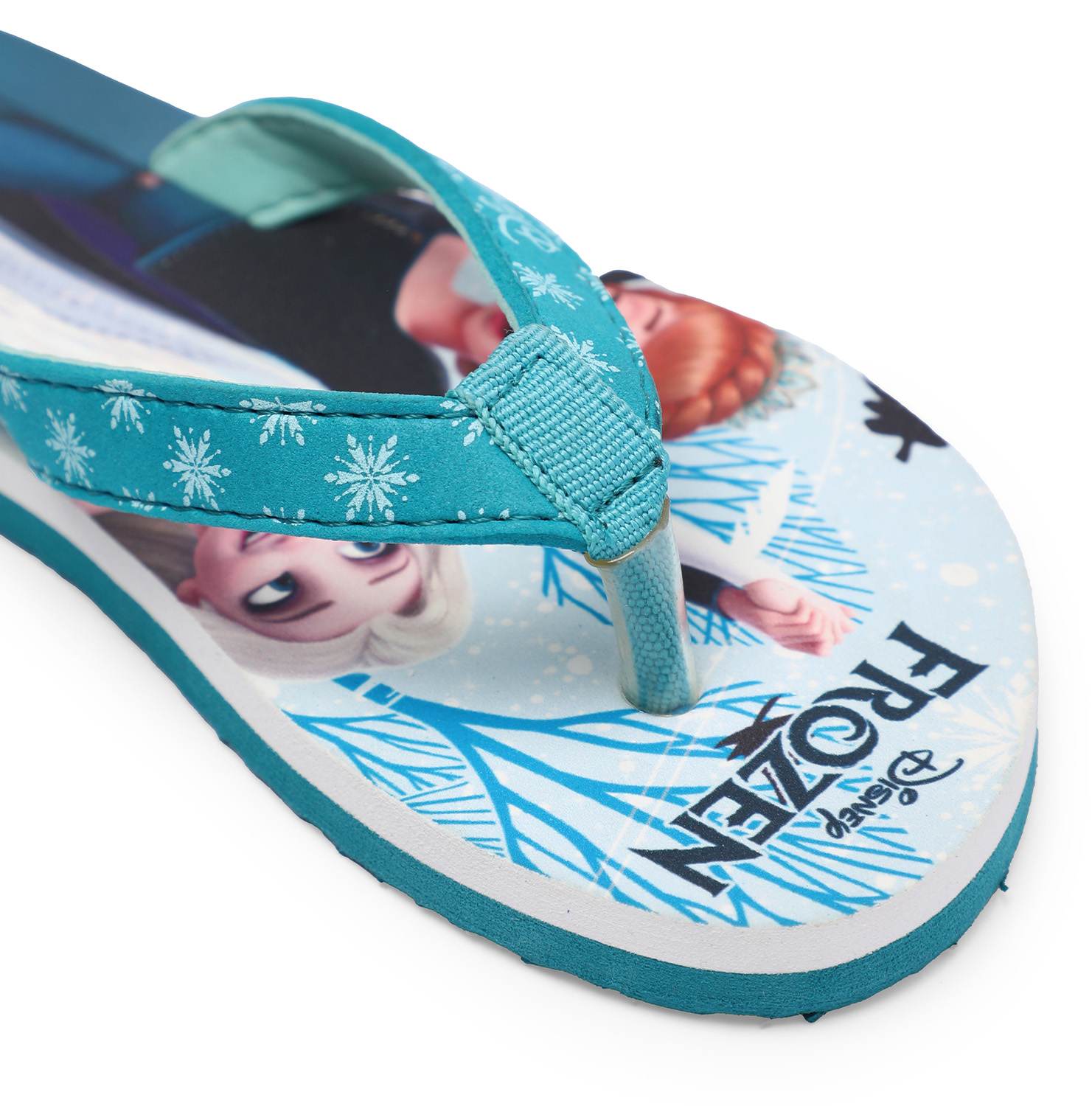 Sea Green Frozen Flip-Flops for Girls