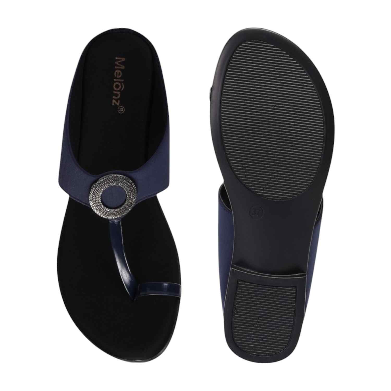 Women Blue Sandal Casual Heel