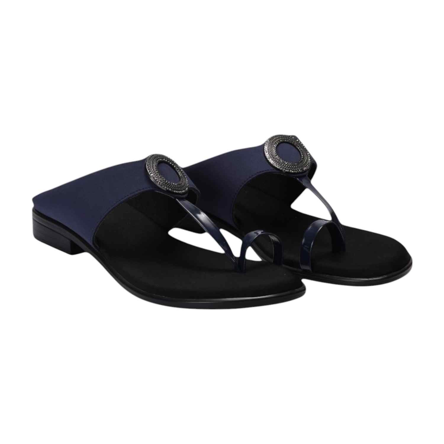 Women Blue Sandal Casual Heel