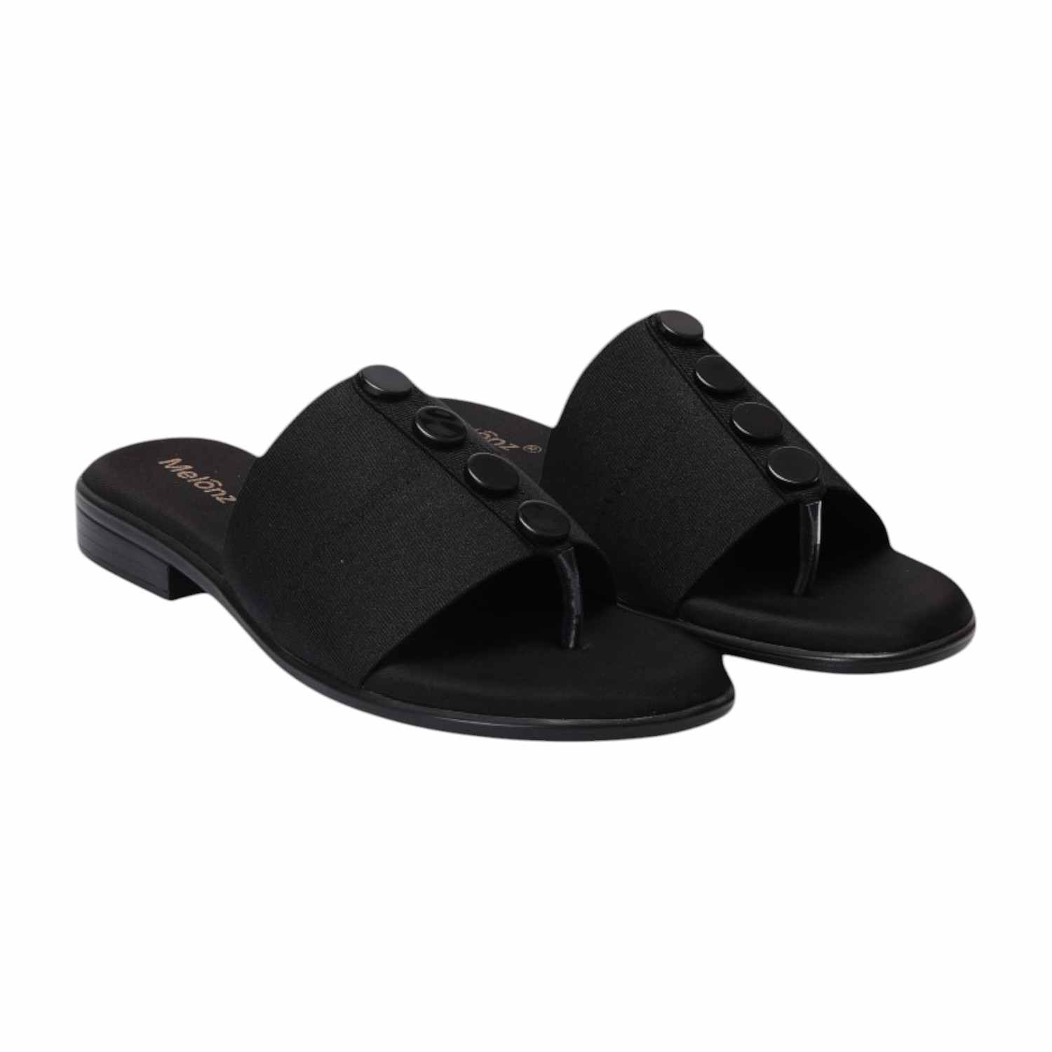 Women Black Sandal Casual Heel