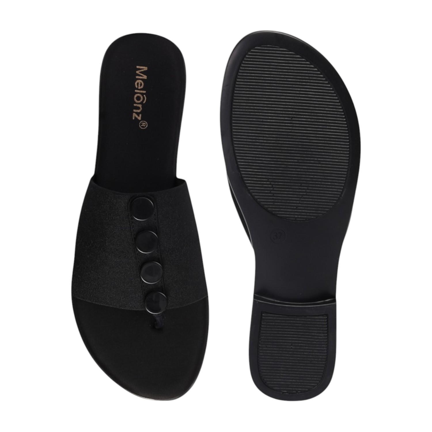 Women Black Sandal Casual Heel