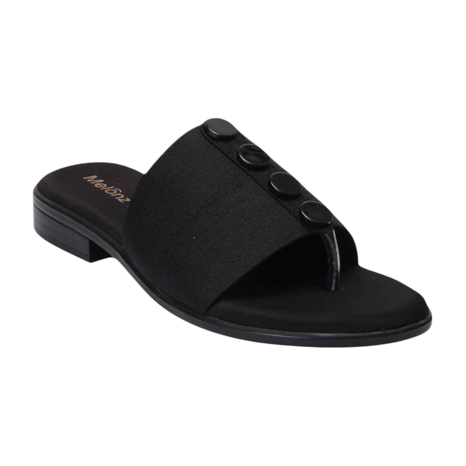 Women Black Sandal Casual Heel