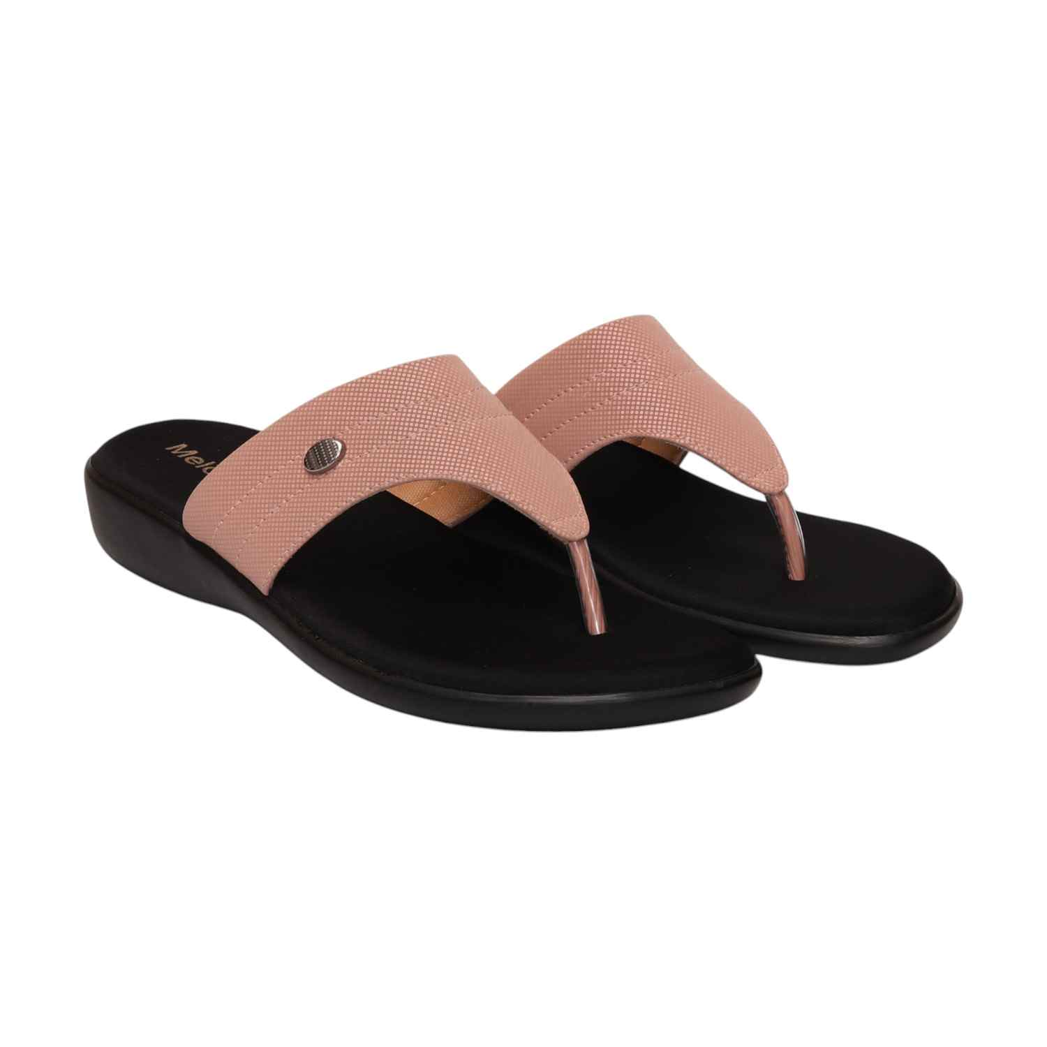 Women Peach Casual Flat Thong