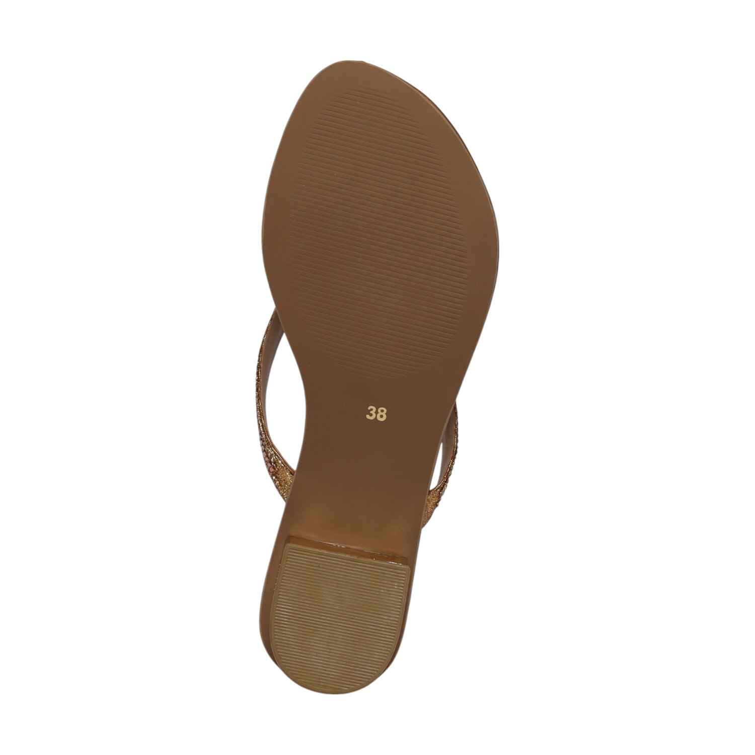 Women Antique Gold Heeled Sandals