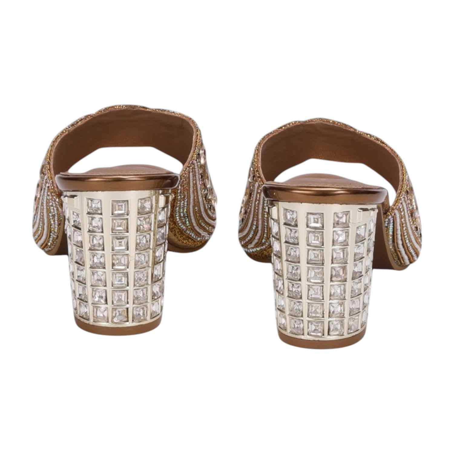 Women Jeweled Antique Slide Heels