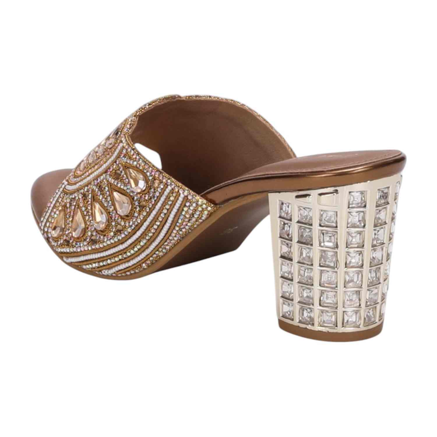 Women Jeweled Antique Slide Heels