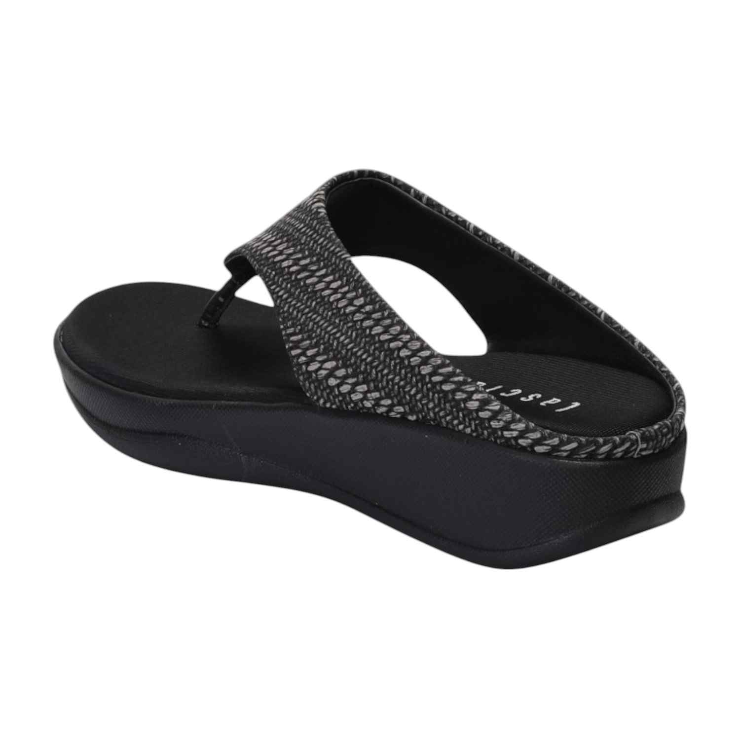 Women Black Casual Flat Thong