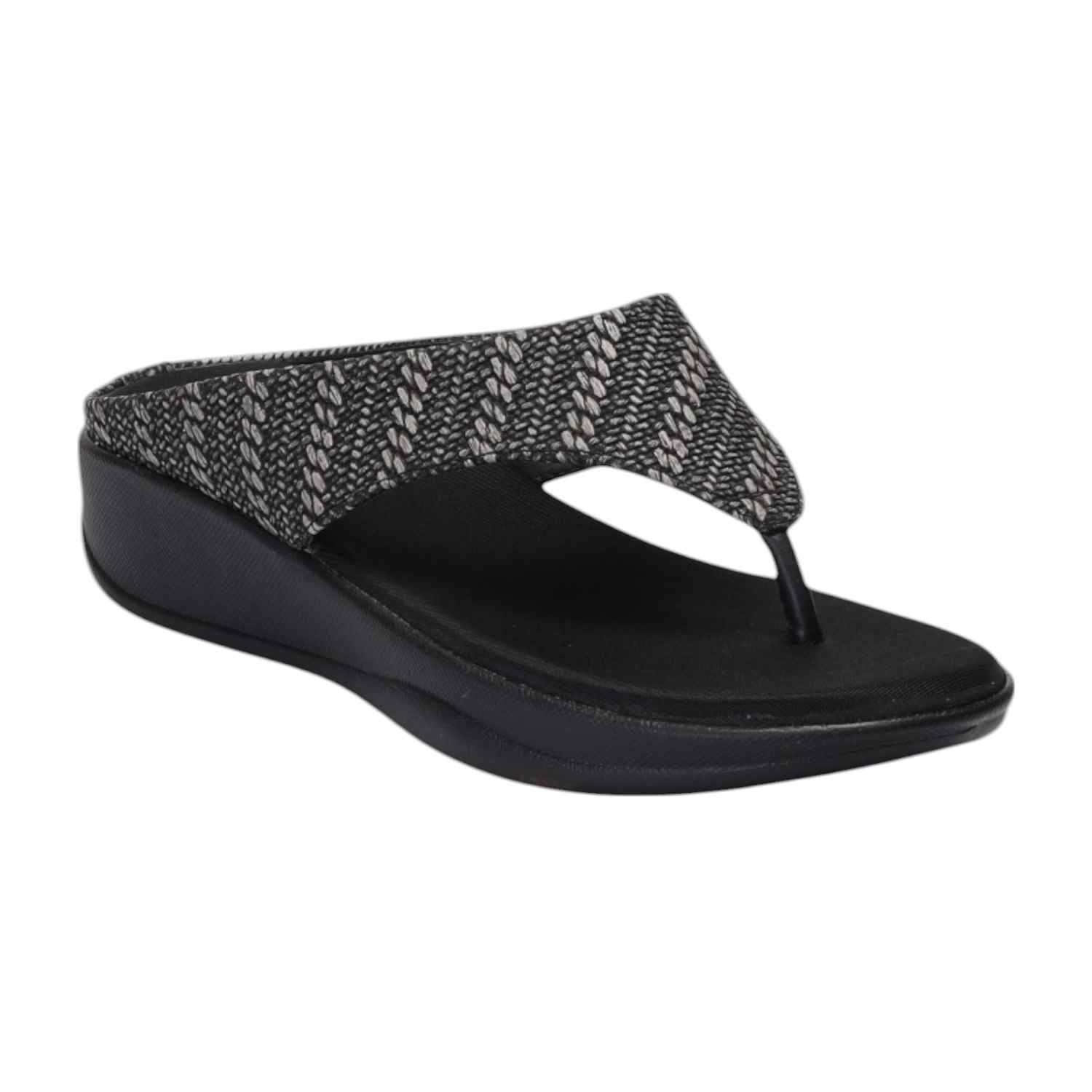 Women Black Casual Flat Thong