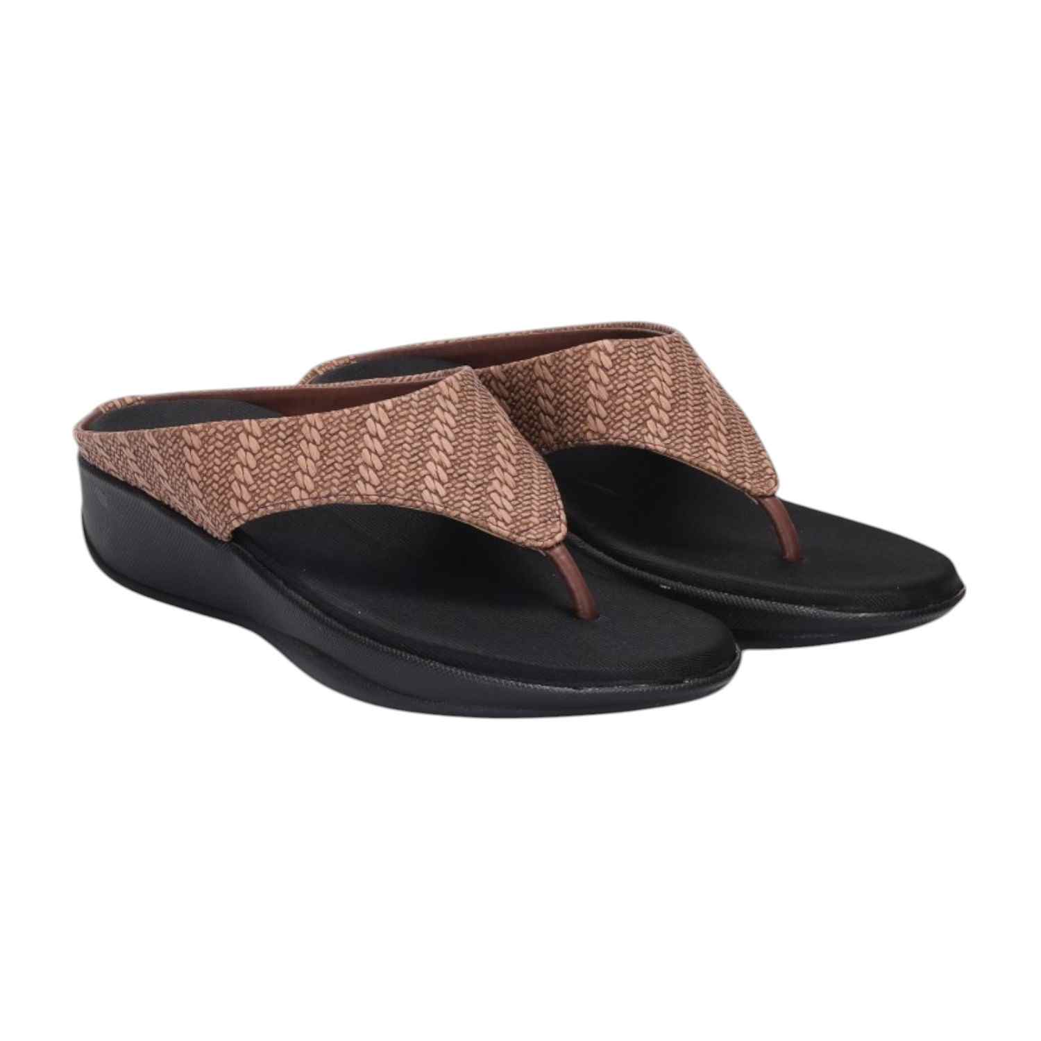 Women Brown Casual Flat Thong