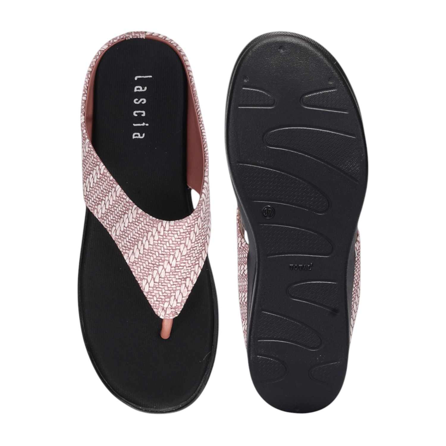 Women Peach Casual Flat Thong
