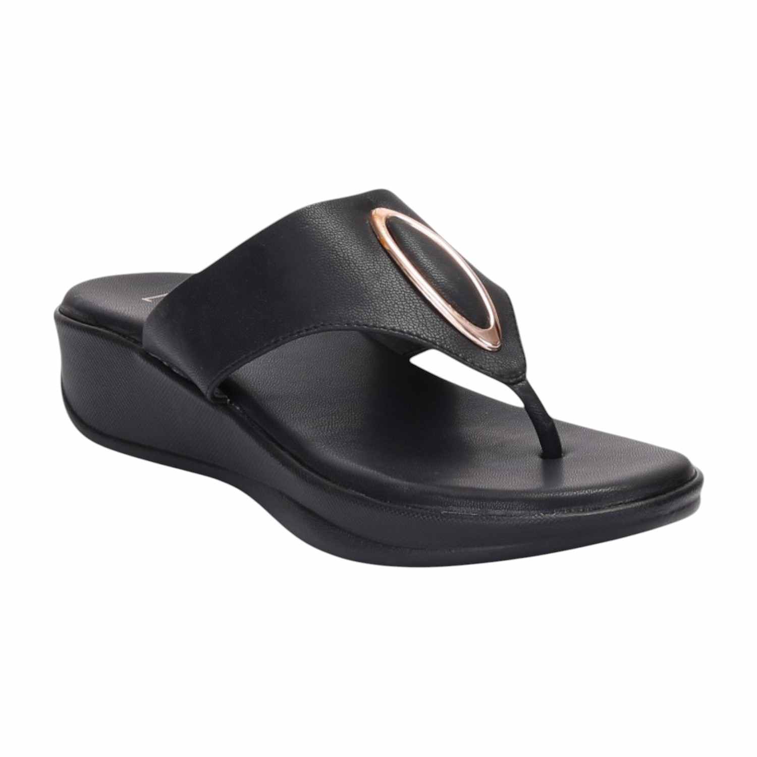 Women Black Casual Flat Thong
