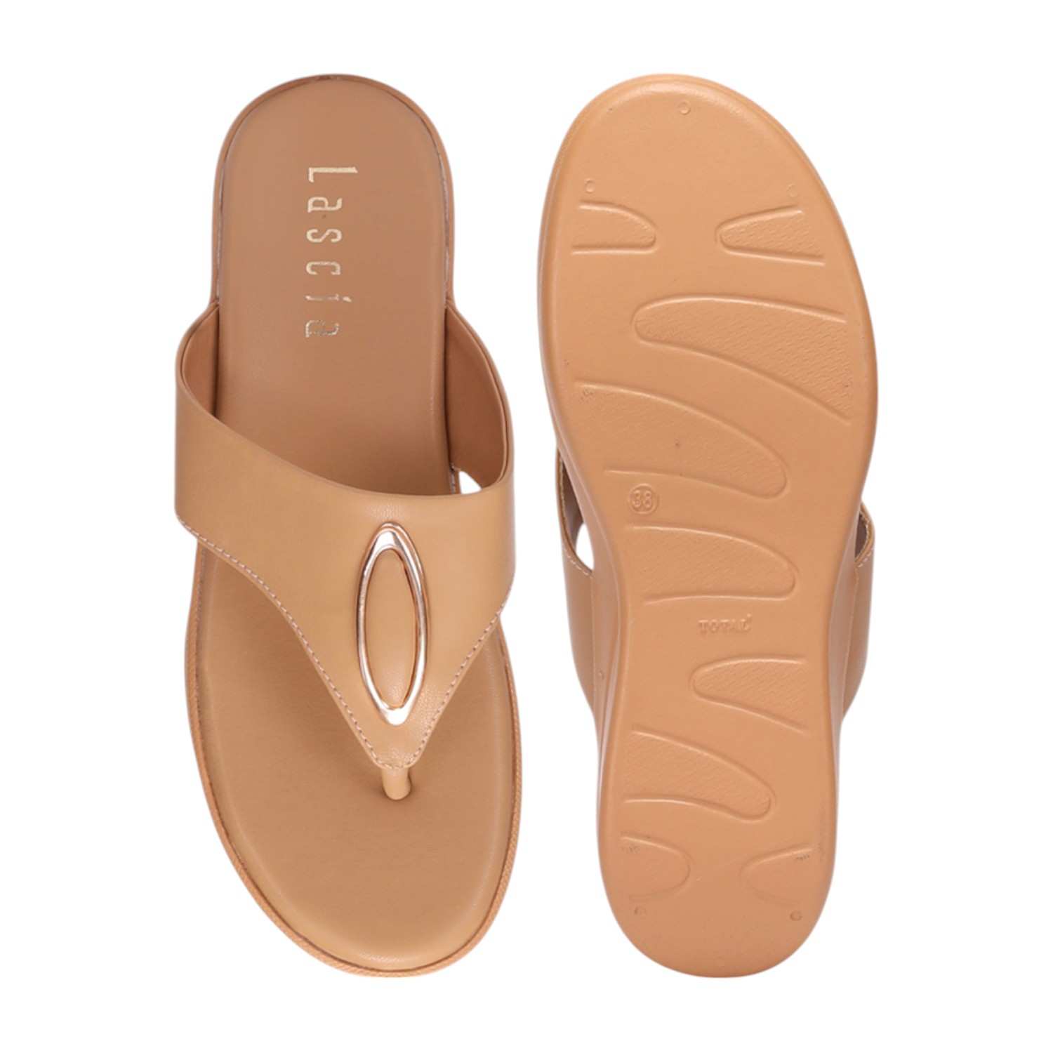 Women Chickoo Casual Flat Thong