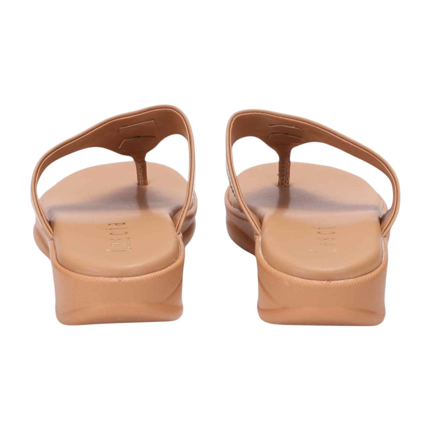 Women Chickoo Casual Flat Thong