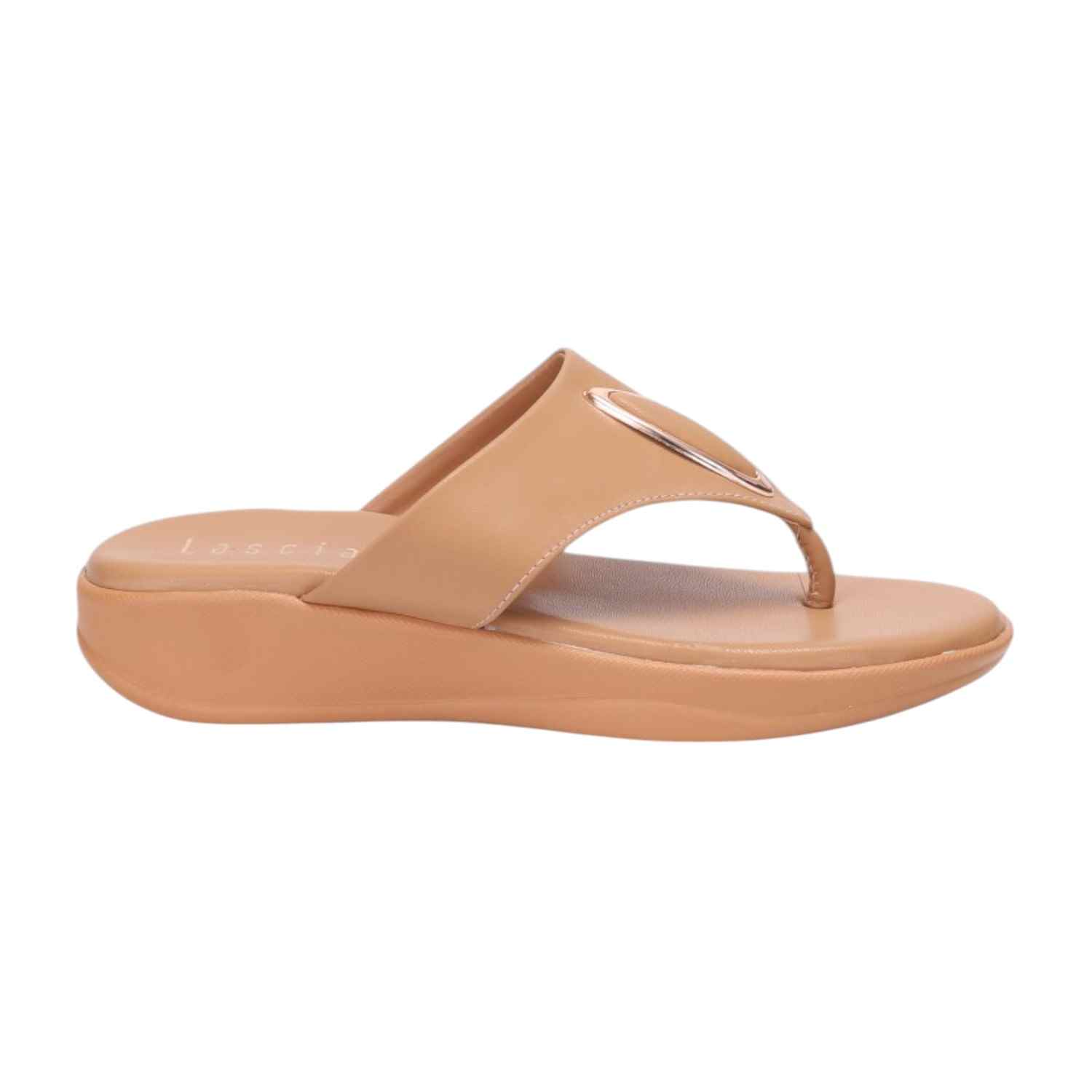 Women Chickoo Casual Flat Thong