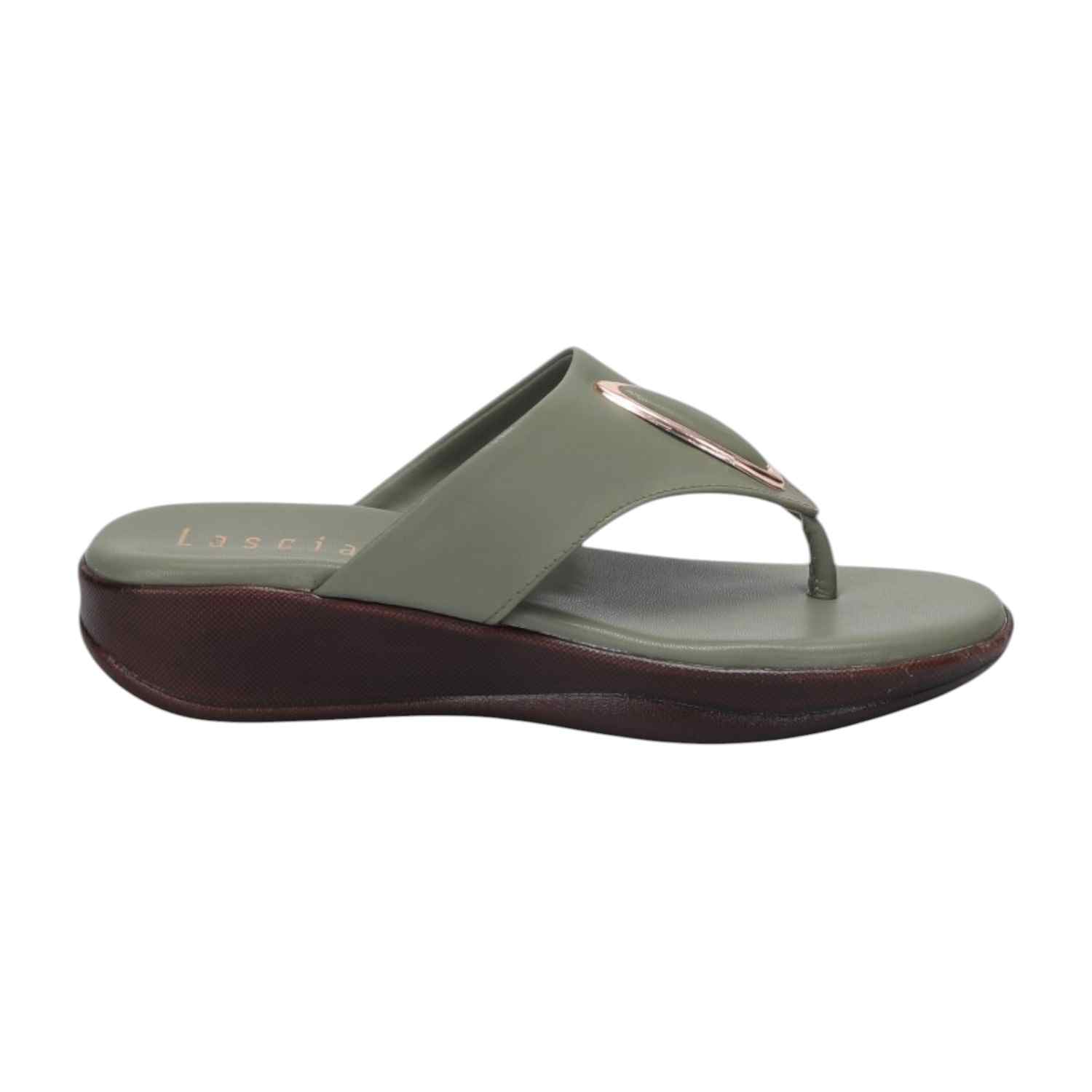 Women Olive Casual Flat Thong