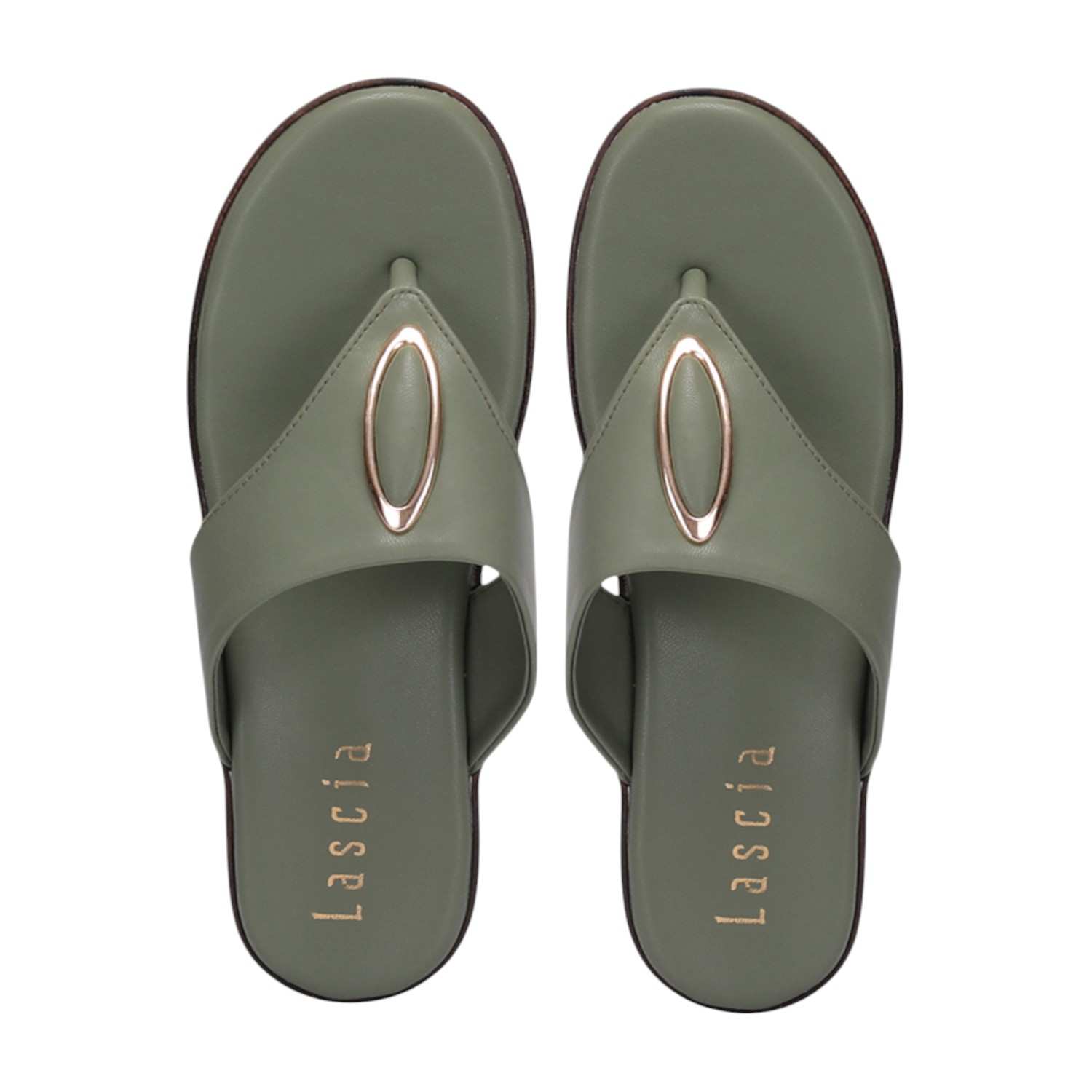 Women Olive Casual Flat Thong