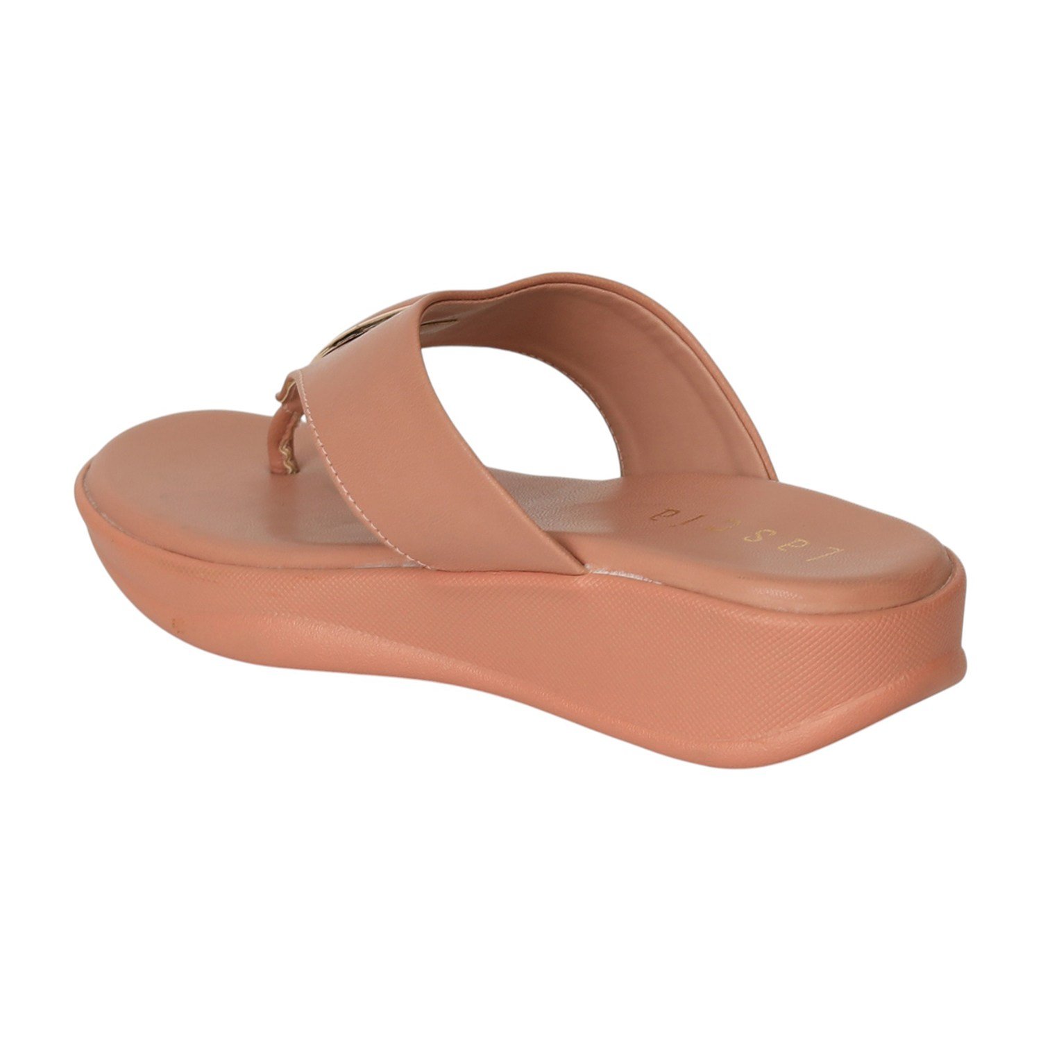 Women Peach Casual Flat Thong