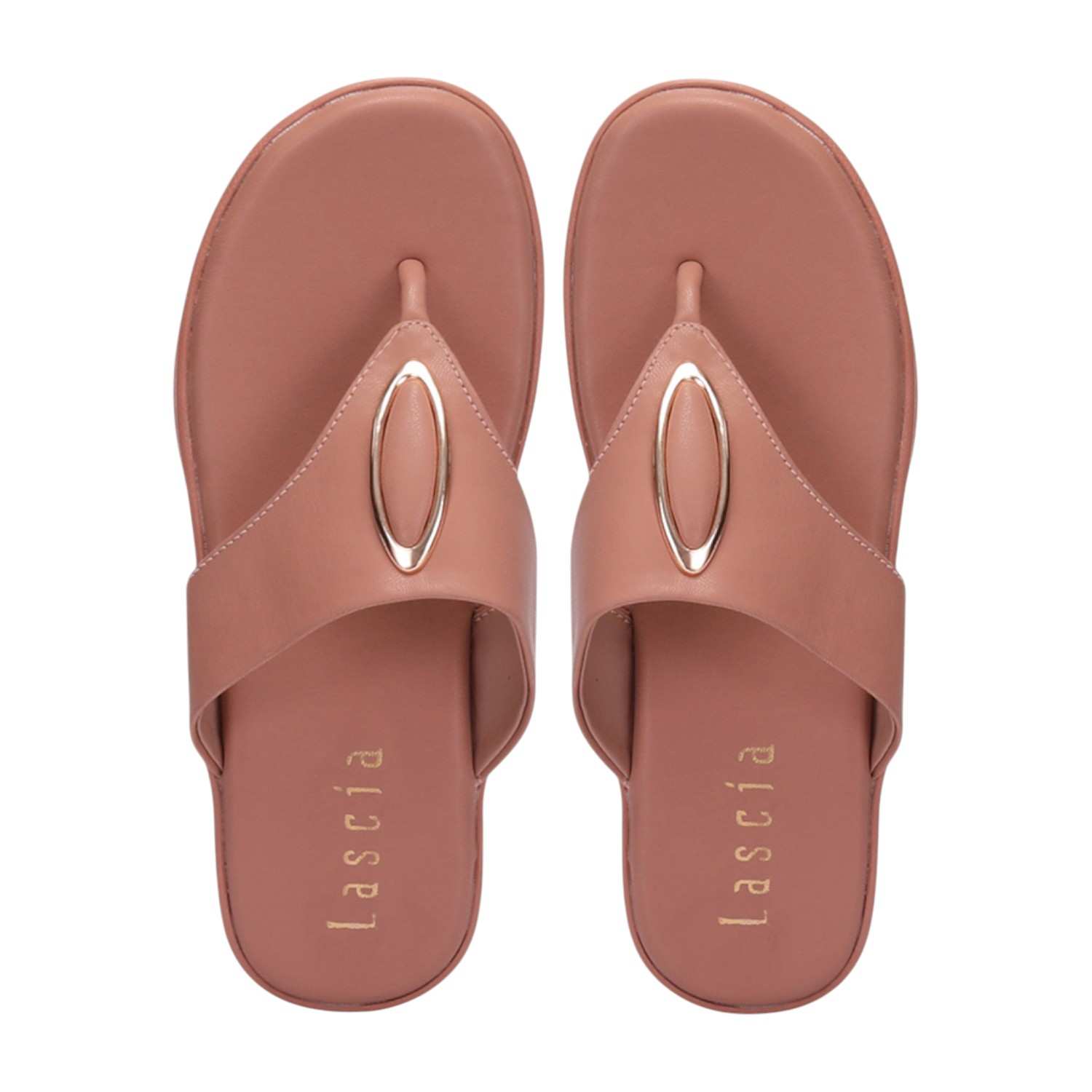 Women Peach Casual Flat Thong