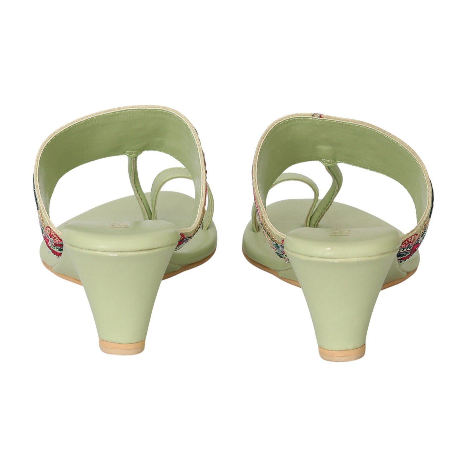 Women Mint Floral Grace Wedges