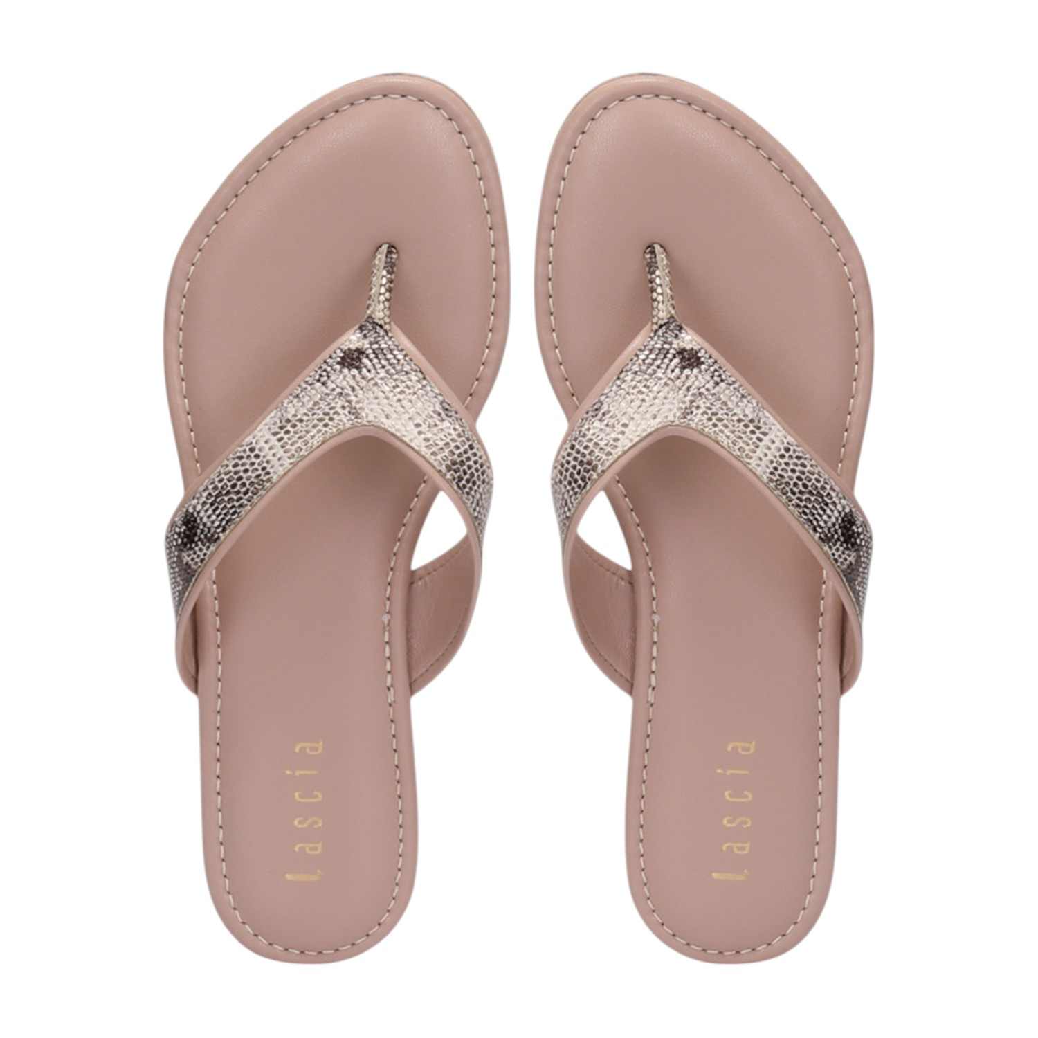 Women Beige Casual Flat Thong