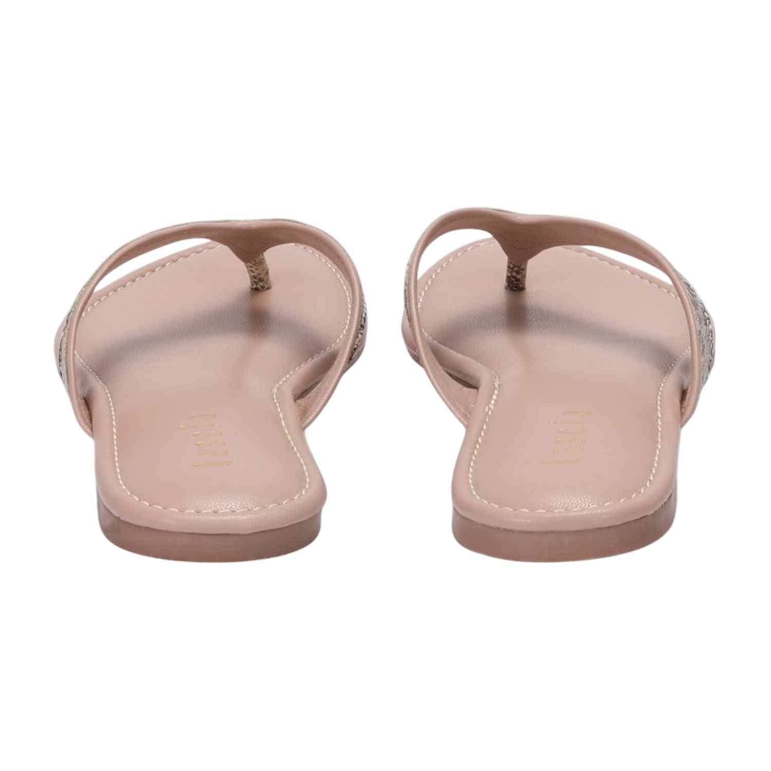 Women Beige Casual Flat Thong